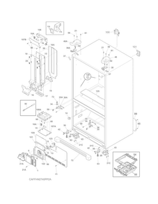 Cabinet Diagram and Parts List for FFHN2740PE2A  Frigidaire Refrigerator