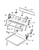 CONTROL PANEL, TOP PANEL Diagram and Parts List for FDG436RBS1  Frigidaire Dryer