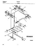 BURNER Diagram and Parts List for MGF345CESE  Frigidaire Range
