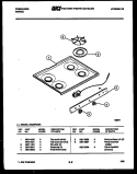 COOKTOP PARTS Diagram and Parts List for GG26PCW4  Frigidaire Range