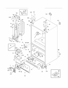 Cabinet Diagram and Parts List for FGUN2642LE3  Frigidaire Refrigerator