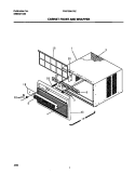 CABINET FRONT / WRAPPER Diagram and Parts List for FAS155H1A2  Frigidaire Air Conditioner