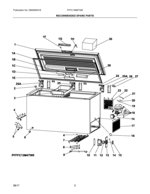 Part Location Diagram of 5304512553 Frigidaire SCREW