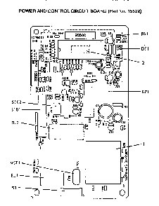 Power And Control Circuit Board Diagram and Parts List for 56466290690  Kenmore Microwave