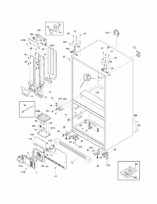 Cabinet Diagram and Parts List for FGUN2642LE8  Frigidaire Refrigerator