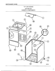 Cabinet And Components Diagram and Parts List for 6507-87C  Frigidaire Washer