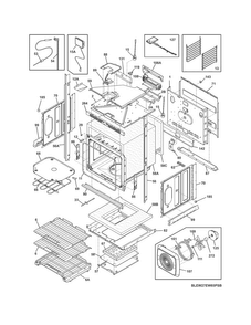 Lower Oven Diagram and Parts List for EW27EW65PSB  Electrolux Wall Oven
