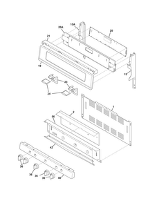 Backguard Diagram and Parts List for CGGF3056KFS  Frigidaire Range