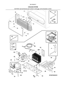 Cooling System Diagram and Parts List for 25370423417  Kenmore Refrigerator