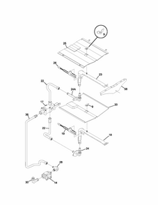 Burner Diagram and Parts List for 79030474400  Kenmore Wall Oven
