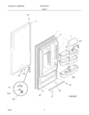 DOOR Diagram and Parts List for E32AR75DCL0  Electrolux Refrigerator