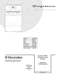 COVER Diagram and Parts List for PLGF390DCB  Frigidaire Range