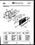 DOOR PARTS Diagram and Parts List for 30-7347-23-03  Tappan Range