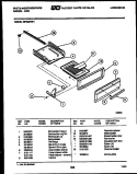 BROILER DRAWER PARTS Diagram and Parts List for GF620ND1  Frigidaire Range