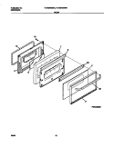 DOOR Diagram and Parts List for FLF334BGDA  Frigidaire Range