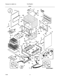 BODY Diagram and Parts List for PGLEF388ES1  Frigidaire Range