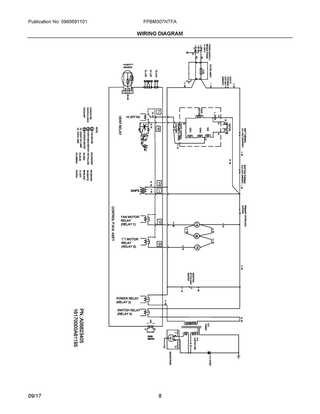 Wiring Diagram Diagram and Parts List for FPBM307NTFA  Frigidaire Microwave