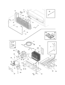 Cooling System Diagram and Parts List for EW28BS85KS6  Electrolux Refrigerator
