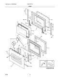 DOOR Diagram and Parts List for FEB27S7FCE  Frigidaire Wall Oven