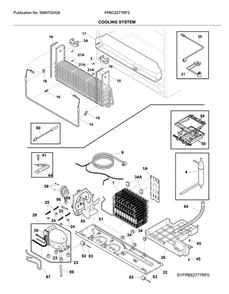 Cooling System Diagram and Parts List for FPBG2277RF3  Frigidaire Refrigerator