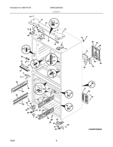 Cabinet Diagram and Parts List for ERMC2295AS02  Frigidaire Refrigerator