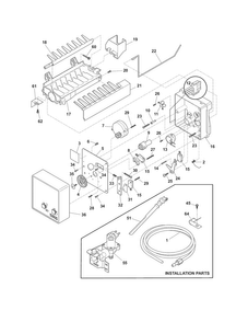 Ice Maker Diagram and Parts List for FFTI2126NK5  Frigidaire Refrigerator