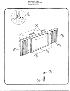 Room Air Conditioner Page 9 Diagram and Parts List for 5127A  Frigidaire Air Conditioner