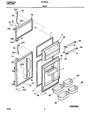 DOOR Diagram and Parts List for FRT18TNGD1  Frigidaire Refrigerator