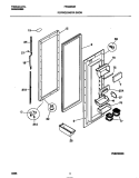 REFRIGERATOR DOOR Diagram and Parts List for FRS28ZGED0  Frigidaire Refrigerator