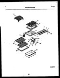 SHELVES AND SUPPORTS Diagram and Parts List for GTNI142BK2  Frigidaire Refrigerator