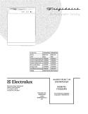 COVER Diagram and Parts List for FDB520RHS2  Frigidaire Dishwasher
