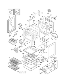 Body Diagram and Parts List for CGEF3040PFA  Frigidaire Range