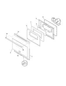 Door Diagram and Parts List for CMEF3008PWA  Uni Range