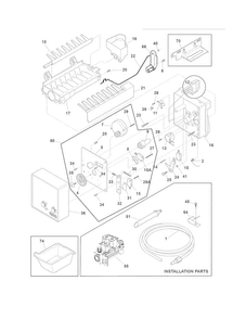 Ice Maker Diagram and Parts List for FGHN2844LE5  Frigidaire Refrigerator