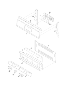 Backguard Diagram and Parts List for FGGF3032MFD  Frigidaire Range