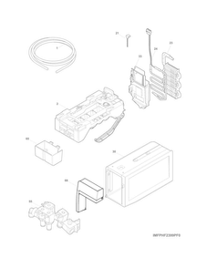 Ice Maker Diagram and Parts List for DGHF2360PF5A  Frigidaire Refrigerator