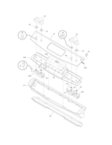 Backguard Diagram and Parts List for FFES3025PSA  Frigidaire Range