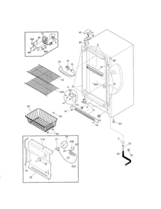 Cabinet Diagram and Parts List for 25328732C2  Kenmore Freezer