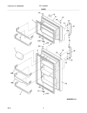 DOOR Diagram and Parts List for FRT17G4BWN  Frigidaire Refrigerator