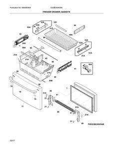 Freezer Door Diagram and Parts List for EI23BC60KS9A  Electrolux Refrigerator