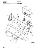 CONTROL PANEL Diagram and Parts List for WWS233RBD1  Frigidaire Washer