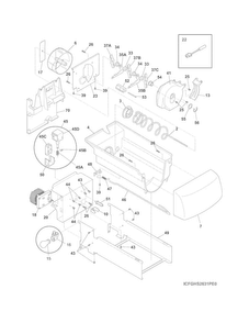 Ice Container Diagram and Parts List for FGHC2331PFAA  Frigidaire Refrigerator