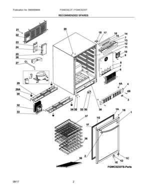 Part Location Diagram of 5304513161 Frigidaire BEARING