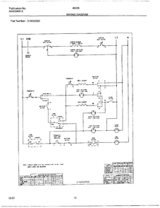 Wiring Diagram Diagram and Parts List for 484360D  Frigidaire Range