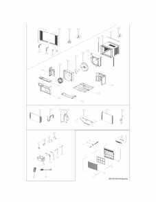 Recommended Spare Parts Diagram and Parts List for 25376150411  Kenmore Air Conditioner