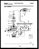 MOTOR PUMP PARTS Diagram and Parts List for MDB532RB0  Frigidaire Dishwasher