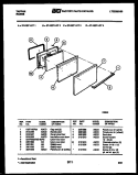 DOOR PARTS Diagram and Parts List for 37-1007-23-04  Tappan Range