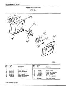 Room Air Conditioner Page 5 Diagram and Parts List for 5129A  Frigidaire Air Conditioner