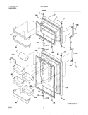 DOOR Diagram and Parts List for GLRT186TAQ0  Frigidaire Refrigerator