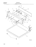 CONTROL PANEL Diagram and Parts List for FDES69RHW0  Frigidaire Dryer